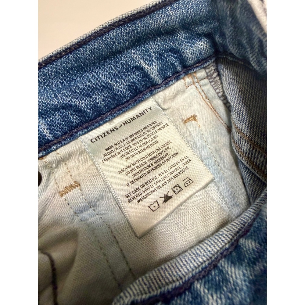 Citizens of Humanity Olivia High Rise Slim Ankle Jeans Button Fly 24 Distressed - Picture 9 of 13